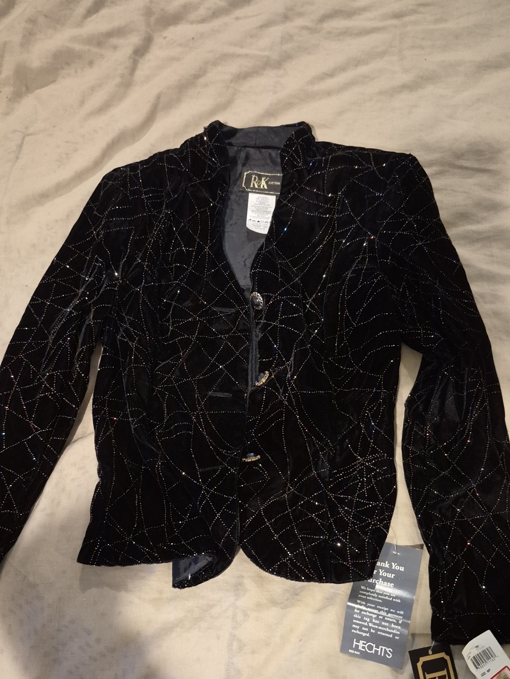 R&K Evening Black Velvet  Blazer